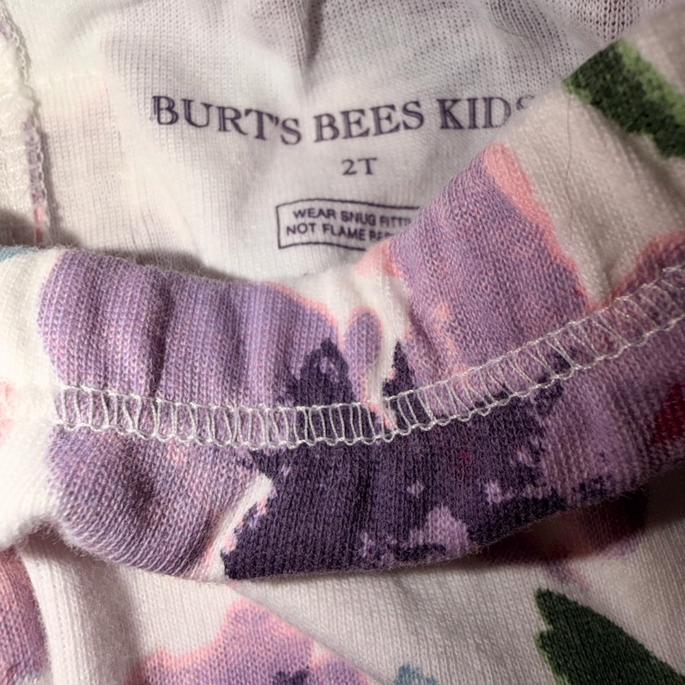 Burt's Bee Kids Floral Kids Pajamas Set - Picture 7 of 8